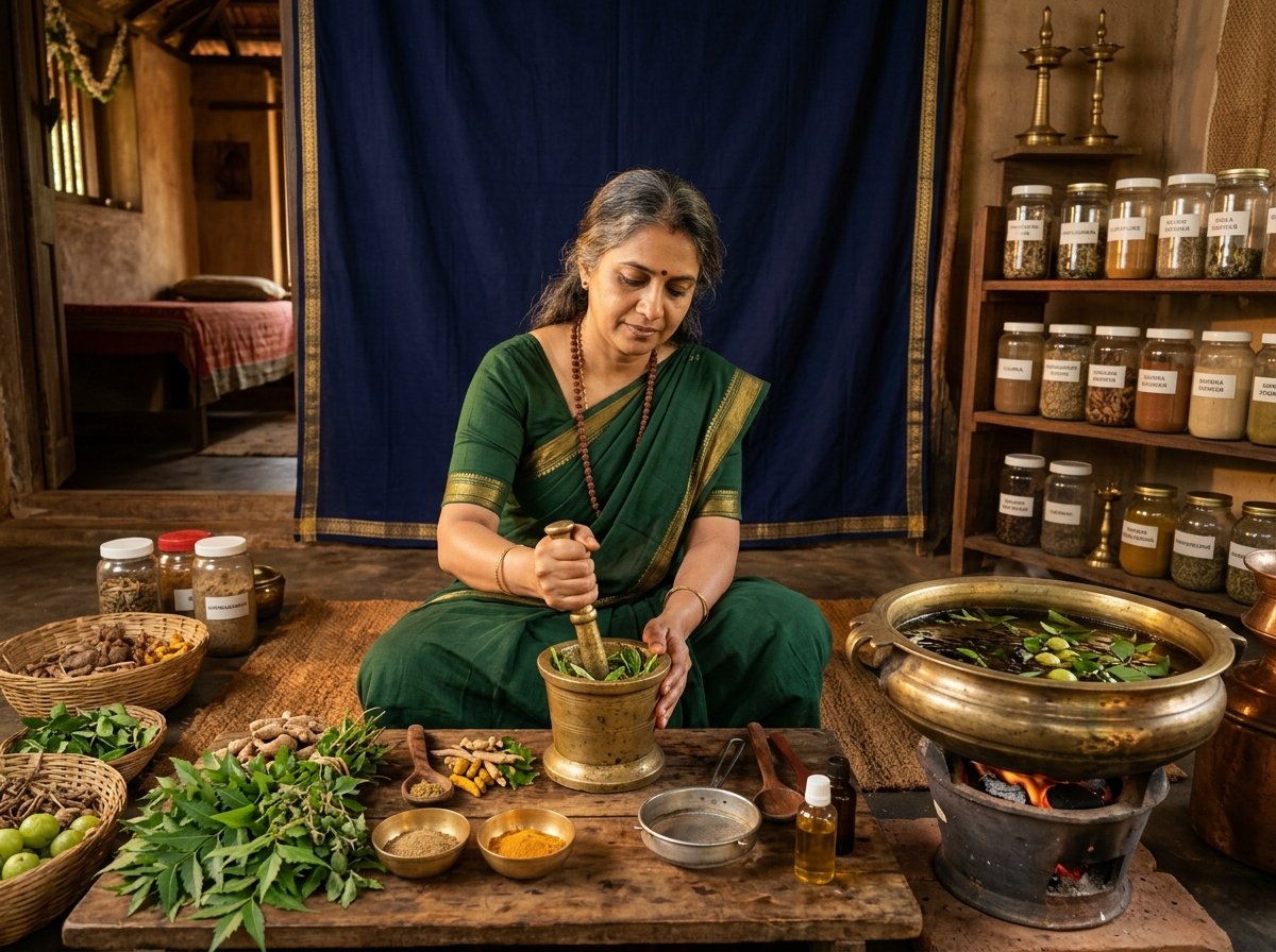 Preparation of Authentic Ayurvedic Medicines at Adwaya Ayurveda